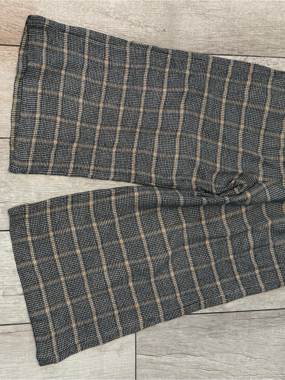 Free People Charlie Plaid Wide Leg Cropped Pants Paperbag Waist Sz S EUC - Picture 7 of 10
